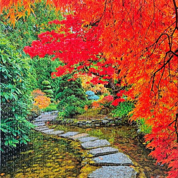 Autumn in Japanese garden, 1000 piece puzzle, Mega Puzzles - Picture 2 of 4